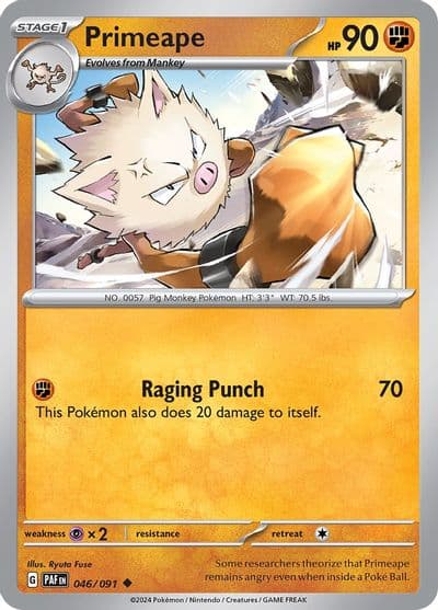 Primeape SV: Paldean Fates Pokemon card