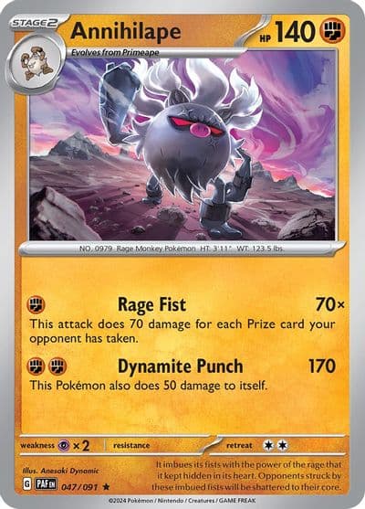 Annihilape SV: Paldean Fates Pokemon card