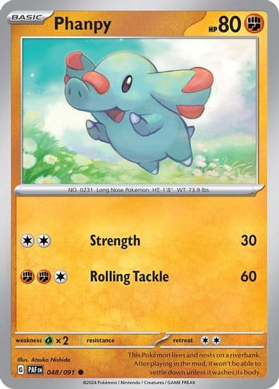 Phanpy SV: Paldean Fates Pokemon card