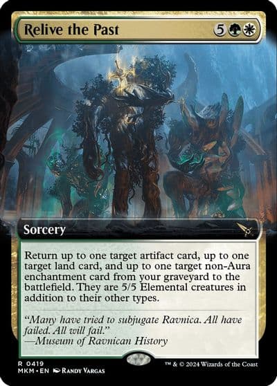Relive the Past Extended Art Murders at Karlov Manor Magic card