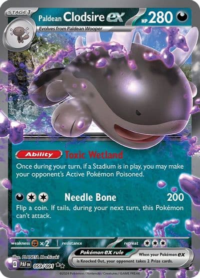 Paldean Clodsire ex SV: Paldean Fates Pokemon card