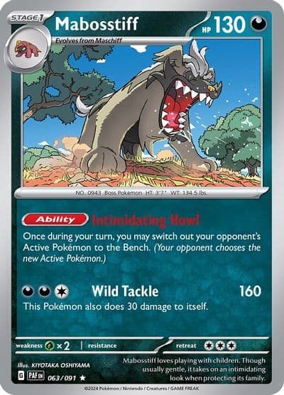 Mabosstiff SV: Paldean Fates Pokemon card