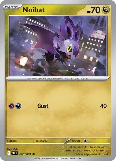 Noibat SV: Paldean Fates Pokemon card