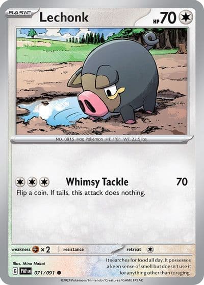 Lechonk SV: Paldean Fates Pokemon card