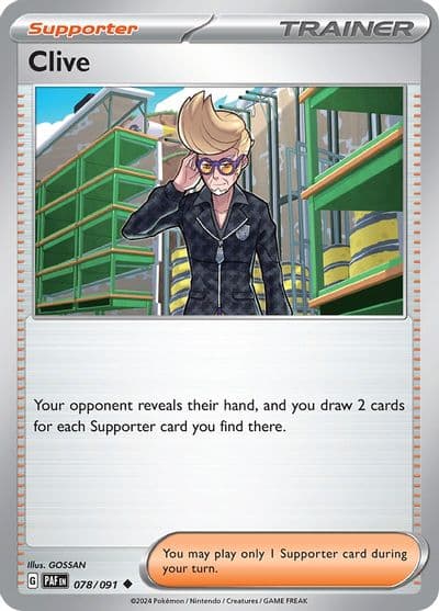 Clive SV: Paldean Fates Pokemon card