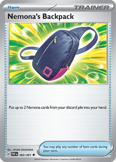 Nemona's Backpack SV: Paldean Fates Pokemon card