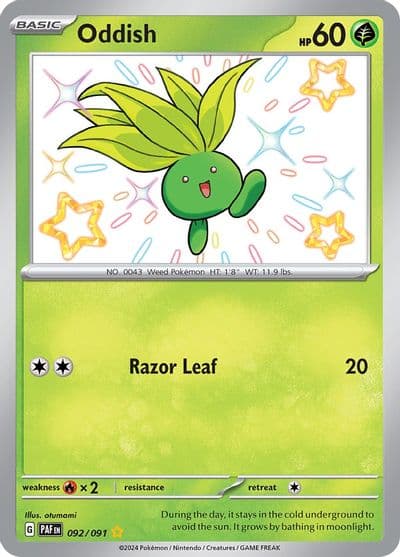 Oddish SV: Paldean Fates Pokemon card