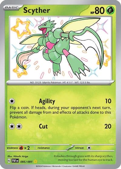 Scyther SV: Paldean Fates Pokemon card
