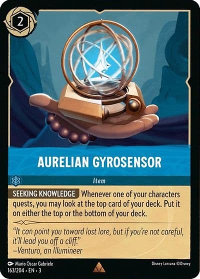 Aurelian Gyrosensor Into the Inklands Lorcana card