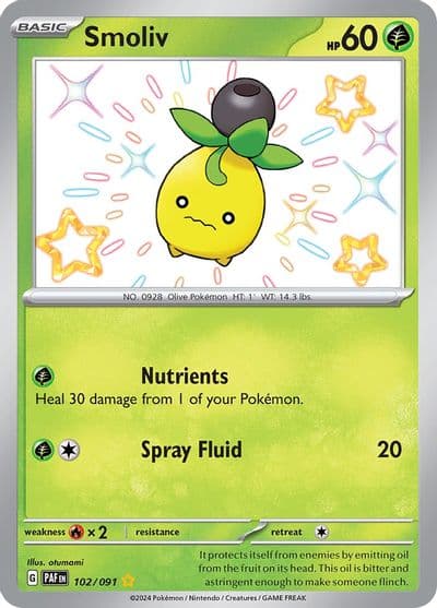 Smoliv SV: Paldean Fates Pokemon card