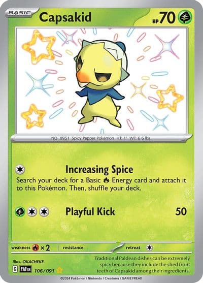 Capsakid SV: Paldean Fates Pokemon card
