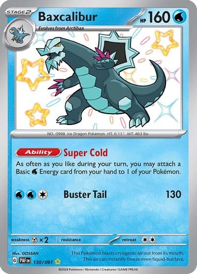Baxcalibur SV: Paldean Fates Pokemon card