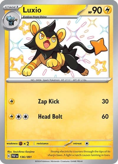 Luxio SV: Paldean Fates Pokemon card