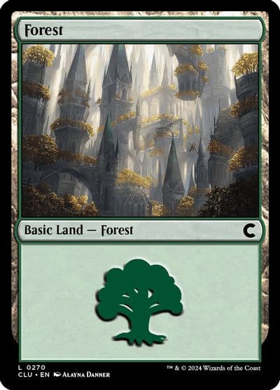 Forest 0270 Ravnica: Clue Edition Magic card