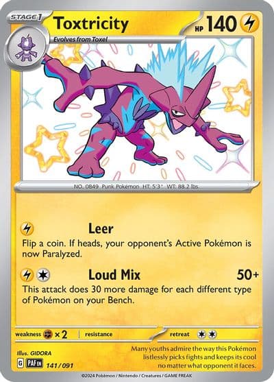 Toxtricity SV: Paldean Fates Pokemon card