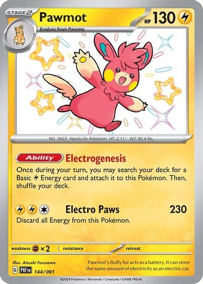 Pawmot SV: Paldean Fates Pokemon card