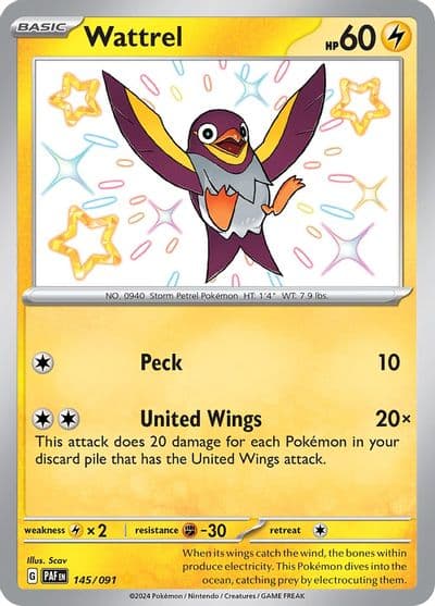 Wattrel SV: Paldean Fates Pokemon card
