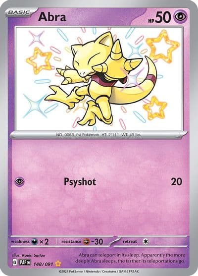 Abra SV: Paldean Fates Pokemon card