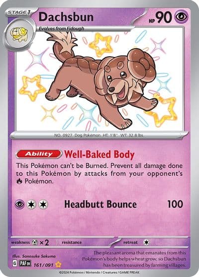 Dachsbun SV: Paldean Fates Pokemon card