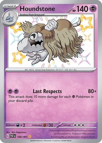 Houndstone SV: Paldean Fates Pokemon card