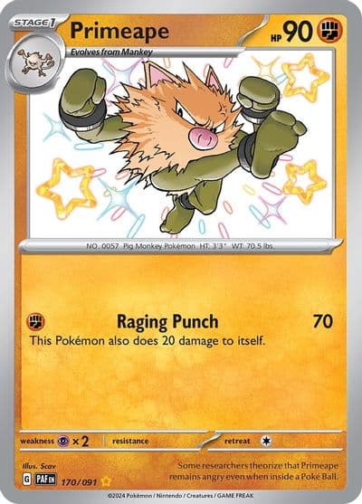 Primeape SV: Paldean Fates Pokemon card