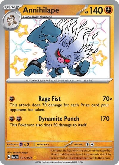 Annihilape SV: Paldean Fates Pokemon card