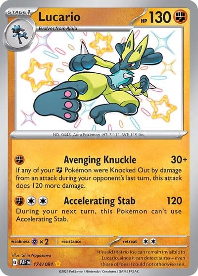 Lucario SV: Paldean Fates Pokemon card