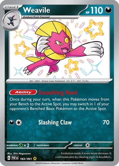 Weavile SV: Paldean Fates Pokemon card