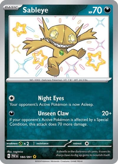 Sableye SV: Paldean Fates Pokemon card
