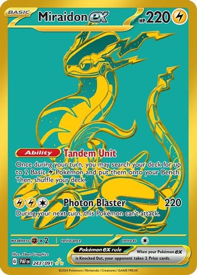 Miraidon ex SV: Paldean Fates Pokemon card