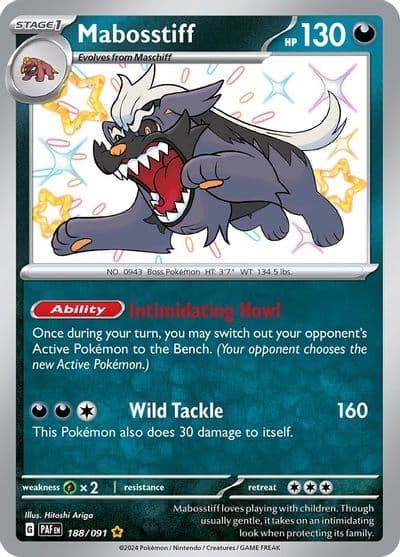 Mabosstiff SV: Paldean Fates Pokemon card