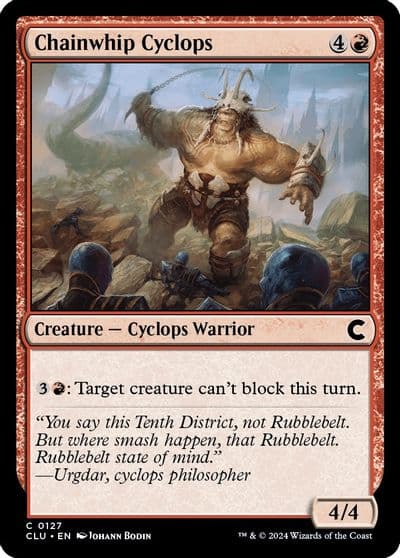 Chainwhip Cyclops Ravnica: Clue Edition Magic card