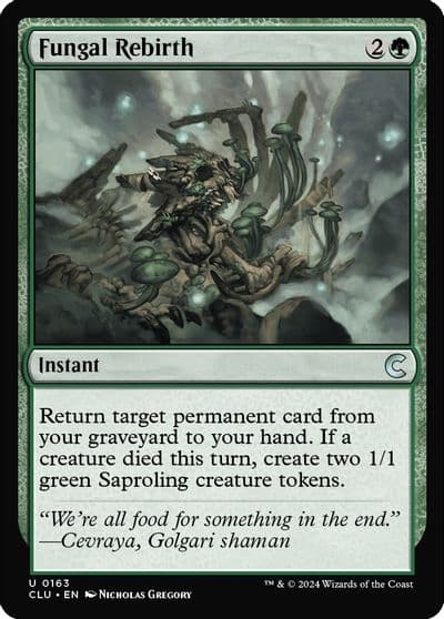 Fungal Rebirth Ravnica: Clue Edition Magic card