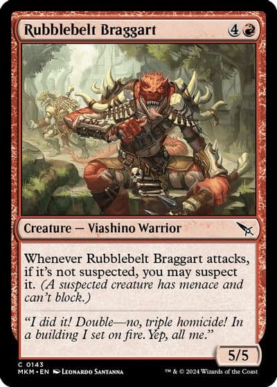 Rubblebelt Braggart Murders at Karlov Manor Magic card