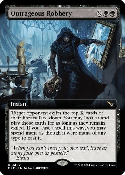 Outrageous Robbery Extended Art Murders at Karlov Manor Magic card