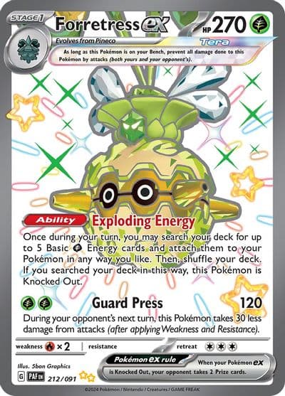 Forretress ex SV: Paldean Fates Pokemon card