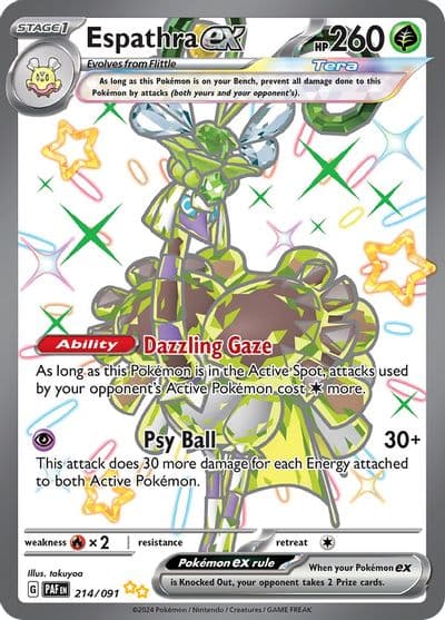 Espathra ex SV: Paldean Fates Pokemon card