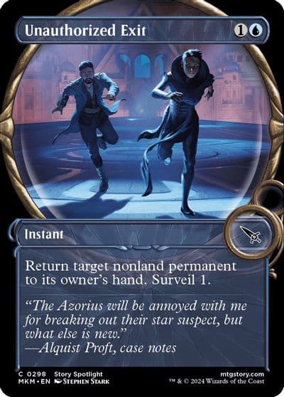Unauthorized Exit Showcase Murders at Karlov Manor Magic card