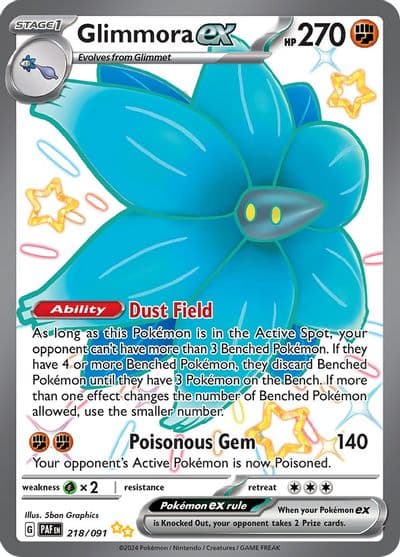 Glimmora ex SV: Paldean Fates Pokemon card