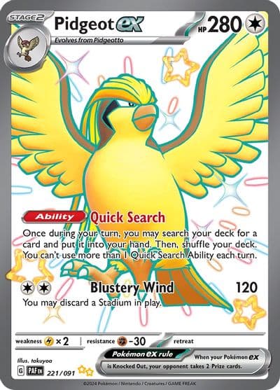 Pidgeot ex SV: Paldean Fates Pokemon card