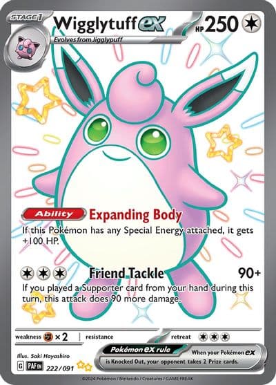 Wigglytuff ex SV: Paldean Fates Pokemon card