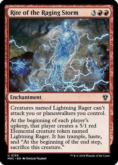Rite of the Raging Storm Commander: Murders at Karlov Manor Magic card
