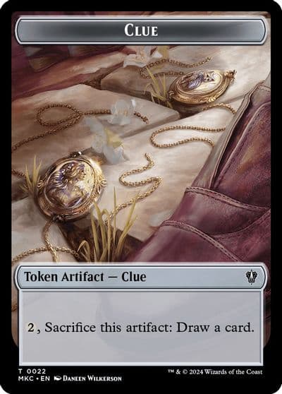 Clue Insect 0017 Double Sided Token Commander: Murders at Karlov Manor Magic card
