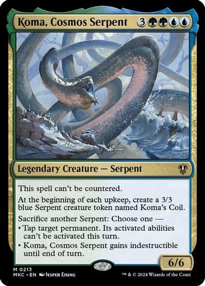 Koma Cosmos Serpent Commander: Murders at Karlov Manor Magic card