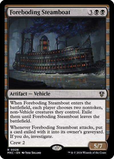 Foreboding Steamboat Commander: Murders at Karlov Manor Magic card