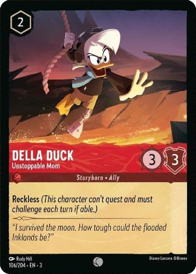 Della Duck Unstoppable Mom Into the Inklands Lorcana card