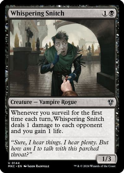 Whispering Snitch Commander: Murders at Karlov Manor Magic card