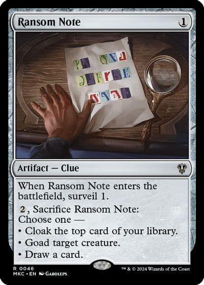 Ransom Note 0046 Commander: Murders at Karlov Manor Magic card