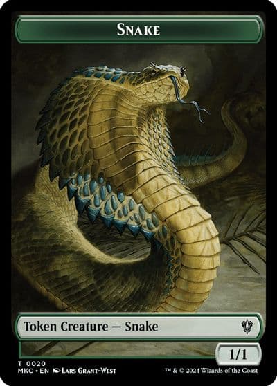 Snake Morph Double Sided Token Commander: Murders at Karlov Manor Magic card