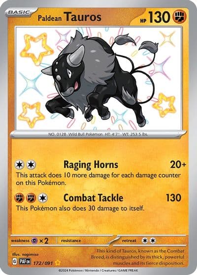 Paldean Tauros SV: Paldean Fates Pokemon card